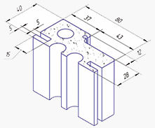 Коробка Kapelli Classic RAL 7046 40х80х2100 комплект 2,5 шт.
