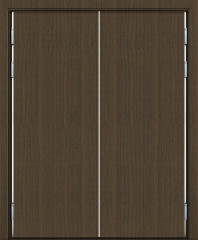 Маятниковая дверь композитная Poseidon ДГ Орех 304 двустворчатая