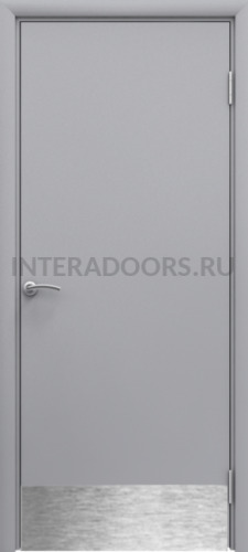 Дверь пластиковая Aquadoor (Аквадор) Серый RAL 7035 с отбойной пластиной