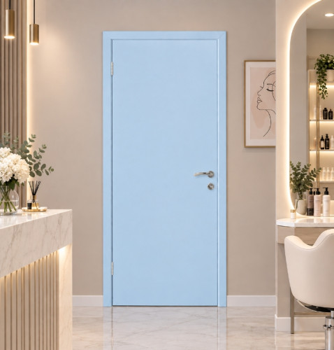 Дверь офисная пластиковая, белая