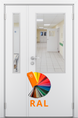 Дверь композитная Poseidon ДО окрашенная по RAL двустворчатая