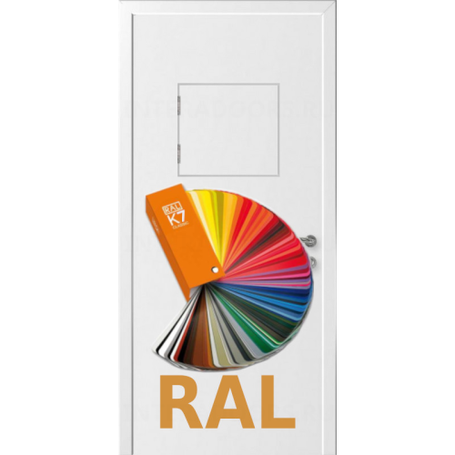 Дверь пластиковая Капель (Kapelli Classic) моноколор окрашенная по RAL с передаточным окном