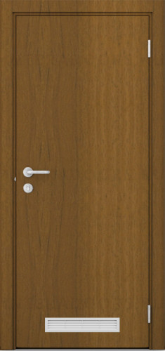 Дверь композитная Poseidon ДГ Орех гварнери с вентиляционной решеткой
