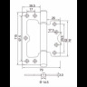 Петля универсальная без врезки B22-SC матовый хром