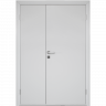 Влагостойкая дверь ПВХ Etadoor ДГ Белый двустворчатая с AL торцами