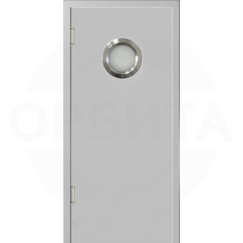 Маятниковая дверь пластиковая гладкая Kapelli Classic светло серый RAL 7035