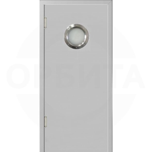 Маятниковая дверь пластиковая гладкая Kapelli Classic светло серый RAL 7035