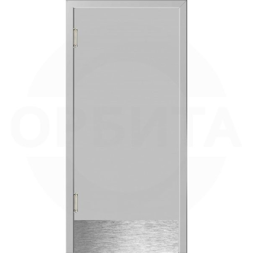 Маятниковая дверь пластиковая гладкая Kapelli Classic светло серый RAL 7035