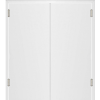 Маятниковая двустворчатая дверь пластиковая гладкая Kapelli Classic белый