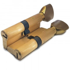 Механизм цилиндровый с перфо ключом РC60 SB матовое золото