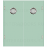 Маятниковая двухстворчатая дверь пластиковая гладкая Kapelli Classic ментол RAL 6019 с отбойными пластинами