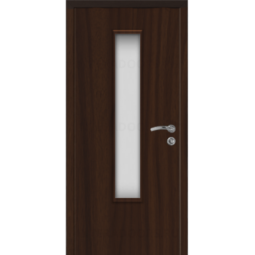 Дверь пластиковая Капель (Kapelli Classic) орех пекан шоколад ДО стекло 2