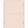 Маятниковая двухстворчатая дверь пластиковая гладкая Kapelli Classic кремовый RAL 9001