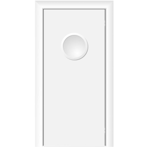 Маятниковая влагостойкая дверь ПВХ Etadoor ДГ Белый