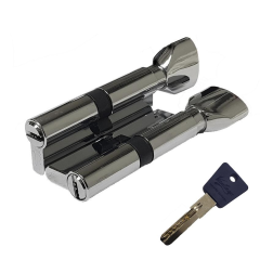 Механизм цилиндровый с перфо ключом PC60 CP Хром