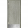 Маятниковая дверь пластиковая гладкая Kapelli Classic серый бетон