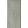 Маятниковая дверь пластиковая гладкая Kapelli Classic серый бетон