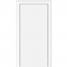 Маятниковая влагостойкая дверь ПВХ Etadoor ДГ Белый с AL торцами