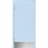 Маятниковая дверь пластиковая гладкая Kapelli Classic голубой RAL 5024