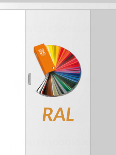 Влагостойкая раздвижная дверь ПВХ Etadoor ДГ окрашенная по RAL с AL торцами